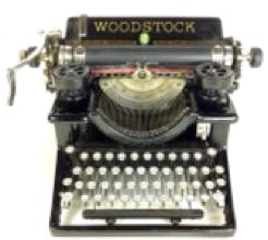 image of a woodstock typewriter